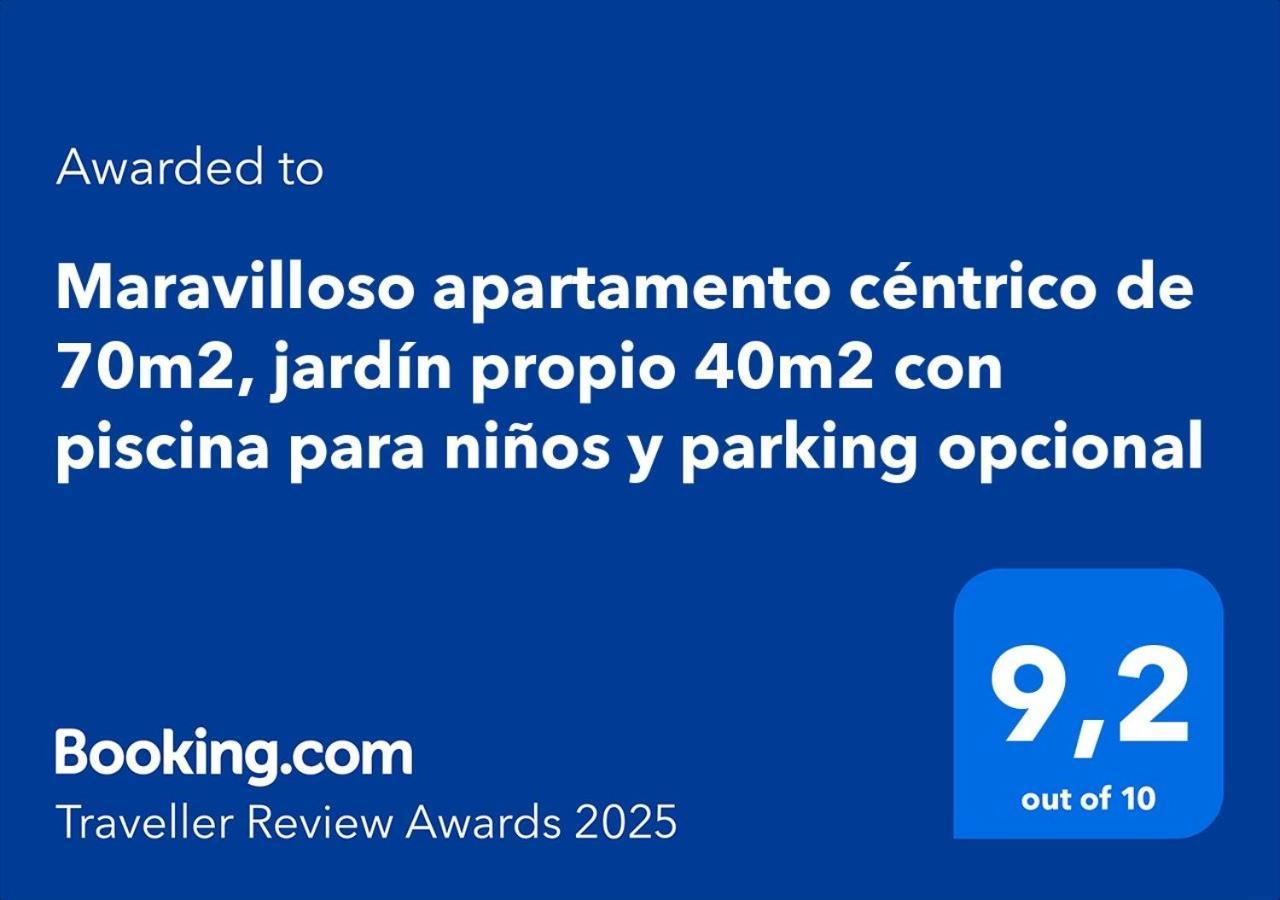 Maravilloso Apartamento Centrico De 70M2, Jardin Propio 40M2 Con Piscina Para Ninos Y Parking Opcional Málaga Kültér fotó